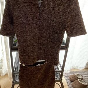 Zara Brown Women's Sweater Skirt Set